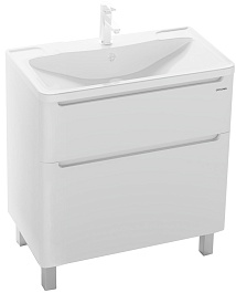 Grossman Тумба с раковиной Адель 80 белая – фотография-1